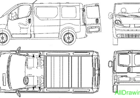 Nissan Primastar (2005) (Nissan Primaster (2005)) - drawings (drawings) of the car